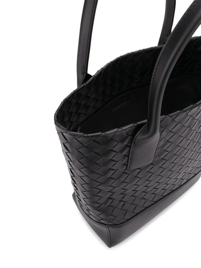 Shop Bottega Veneta Intrecciato Weave Tote In Black