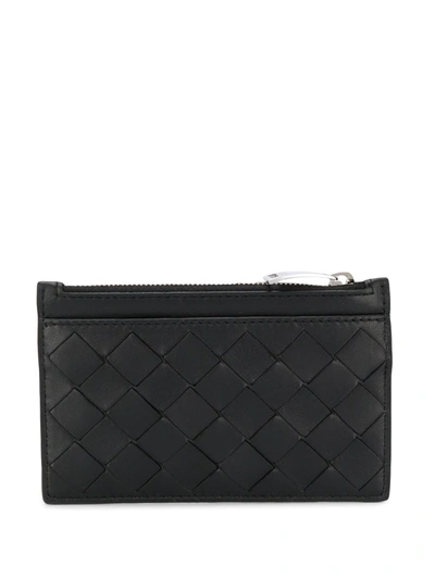 Shop Bottega Veneta Intrecciato Weave Purse In Black