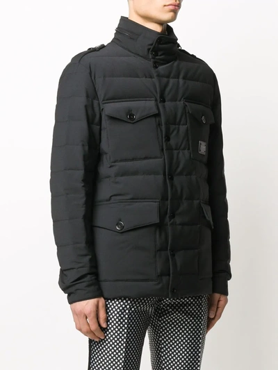 Shop Dolce & Gabbana Double Facing Padded Jacket In Black