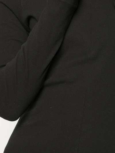 Rosetta Getty Long Sleeve Zip-up Turtleneck Dress In Black