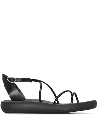 Shop Ancient Greek Sandals Anastasia Strappy Sandals In Black