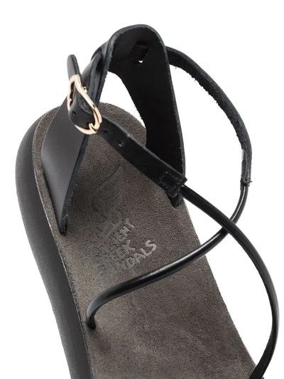 Shop Ancient Greek Sandals Anastasia Strappy Sandals In Black