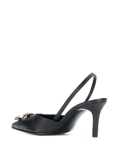 Shop Off-white Arrow Logo Slingback Pumps In Black