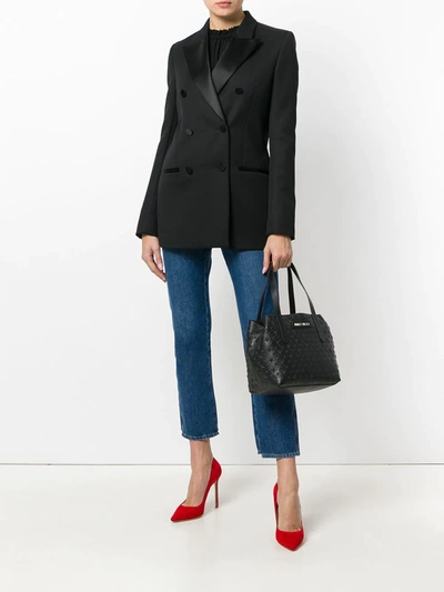 Jimmy Choo Small Sofia Star Studded Tote In Black