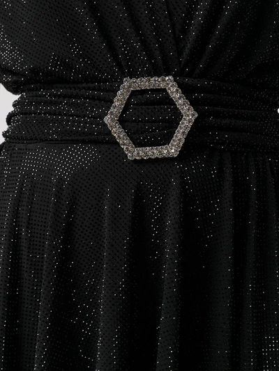 Philipp Plein Belted Long-sleeve Mini Dress In Black