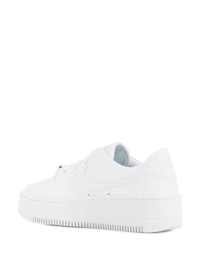 Shop Nike Air Force 1 Sage Low "triple White" Sneakers