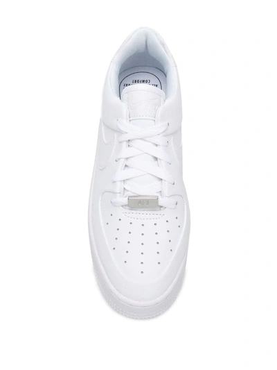 Shop Nike Air Force 1 Sage Low "triple White" Sneakers