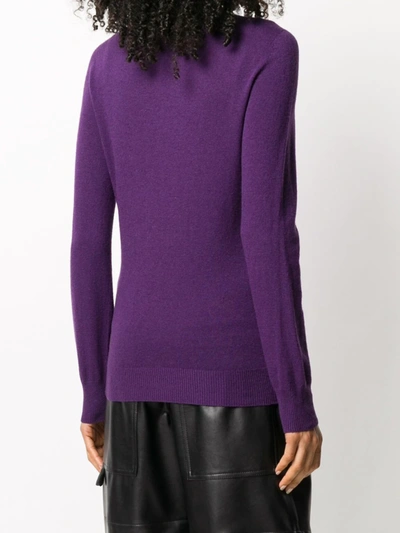 Shop Philipp Plein Look At Me Skull Embellished Jumper In Purple