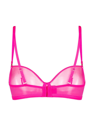 Shop Maison Close Sheer Balconette Bra In Pink