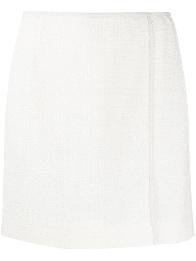Shop Nanushka Asun High-waisted Mini Skirt In White