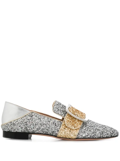 BALLY BUCKLED JANELLE LOAFERS - 银色