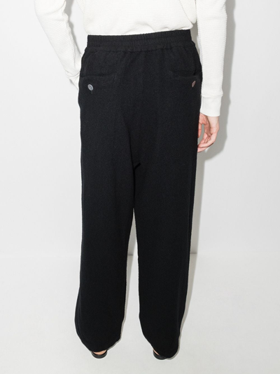 Undercover Loose-fit Wool Track Pants In Black