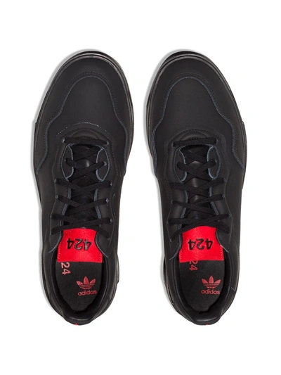 Shop Adidas Originals X 424 Sc Premiere Leather Sneakers In Black