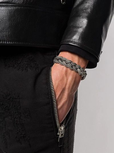 Shop Emanuele Bicocchi Chainlink Bracelet In Silver
