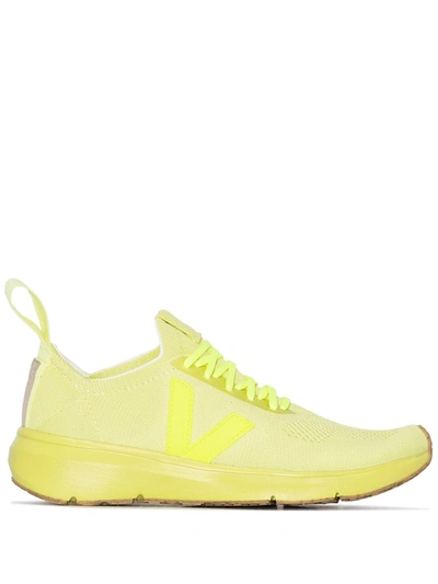 Shop Rick Owens X Veja Mesh Sneakers In Yellow