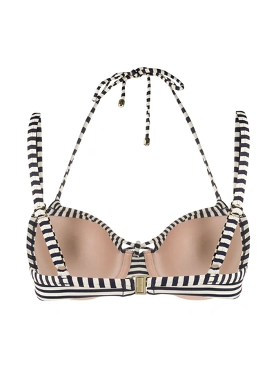 Marlies Dekkers Striped Push-up Bikini Top In Blue