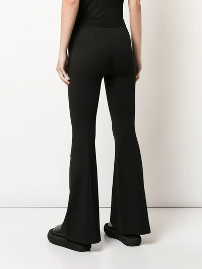 Shop Rosetta Getty Pintuck Flared Trousers In Black