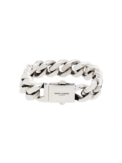Shop Saint Laurent Silver-tone Bracelet