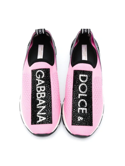 Shop Dolce & Gabbana Sorrento Slip-on Sneakers In Pink