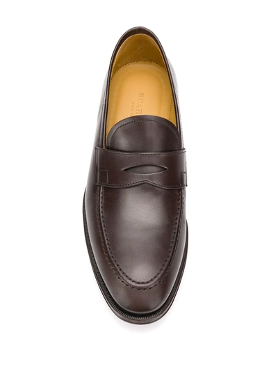 Shop Scarosso Stefano Marrone Loafers In Brown