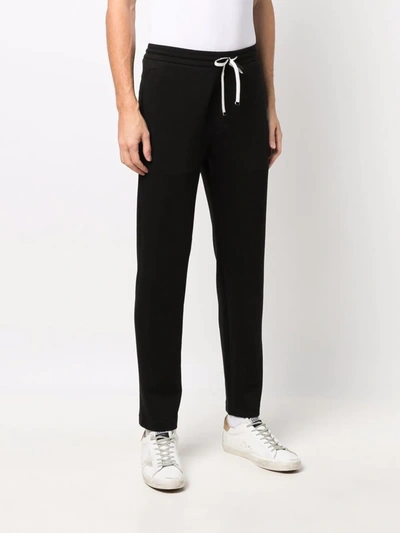 Emporio Armani Drawstring Logo-print Track Pants In Black
