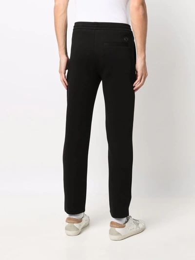 Shop Emporio Armani Drawstring Logo-print Track Pants In Black