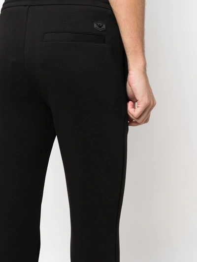 Shop Emporio Armani Drawstring Logo-print Track Pants In Black