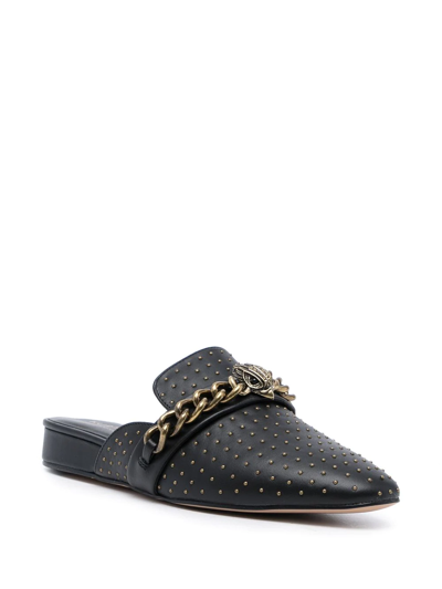 Kurt Geiger Chelsea Chain Strap Mules In Schwarz