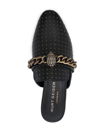 Kurt Geiger Chelsea Chain Strap Mules In Schwarz