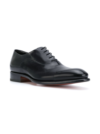 Shop Santoni Classic Oxford Shoes In Black