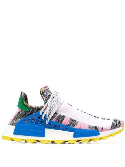 Shop Adidas Originals X Pharrell Williams Solar Hu Nmd "solar Pack Moth3r" Sneakers In Blue