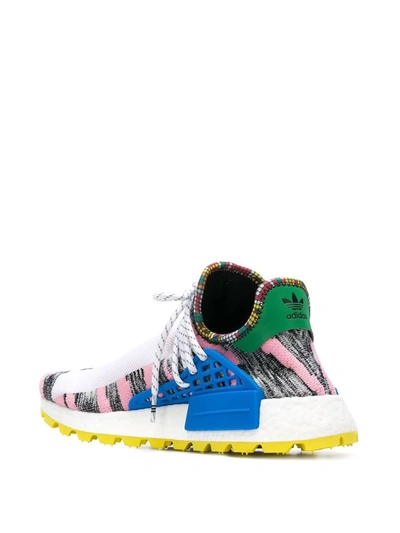 Shop Adidas Originals X Pharrell Williams Solar Hu Nmd "solar Pack Moth3r" Sneakers In Blue