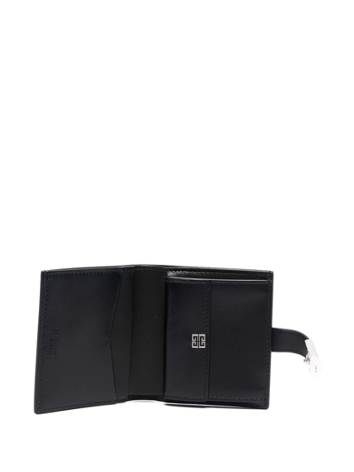Shop Givenchy 4g-motif Leather Wallet In Schwarz