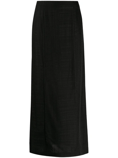 Pre-owned Gianfranco Ferre 1990s Maxi Skirt In Black