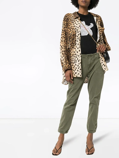 Shop Paige Mayslie Cargo Trousers In 6338 Vintage Ivy Green