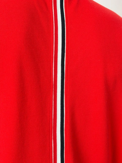 Shop Thom Browne Center-back Stripe Polo Shirt In Red
