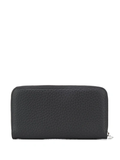 Orciani Logo Plaque Wallet In Black