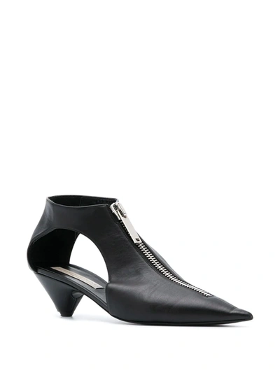 Shop Stella Mccartney Cut-out Pointed-toe Pumps In Black