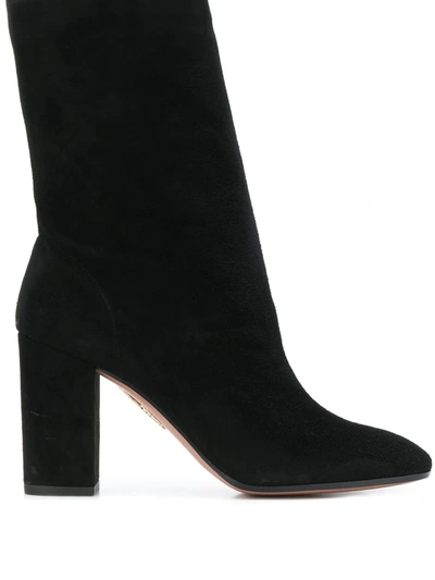 Shop Aquazzura Boogie Boots In Black