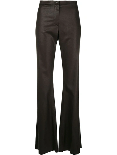 Pre-owned Romeo Gigli Vintage Flared Tailored Trousers In Brown