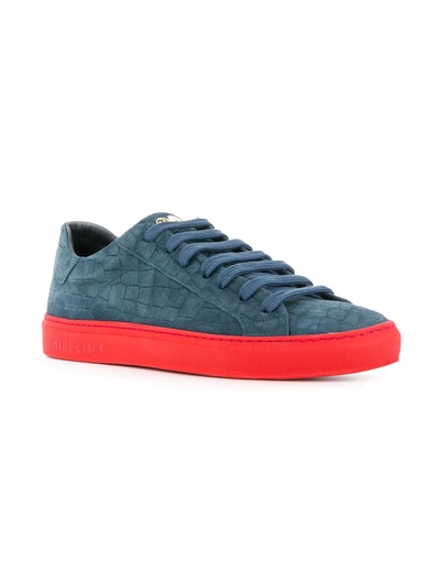Shop Hide & Jack Contrast Sole Sneakers In Blue