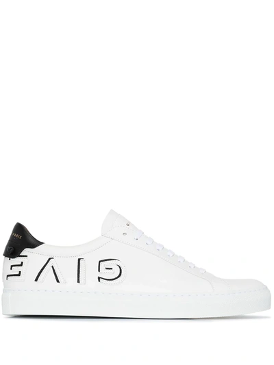 Shop Givenchy Urban Street Reverse Logo Sneakers In White