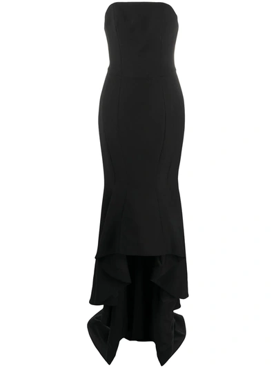 Shop Alexandre Vauthier Strapless Design Gown In Black