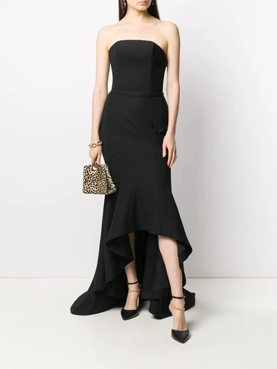 Shop Alexandre Vauthier Strapless Design Gown In Black