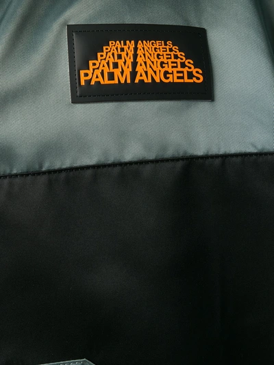 Shop Palm Angels Colour Block Rain Jacket In Green