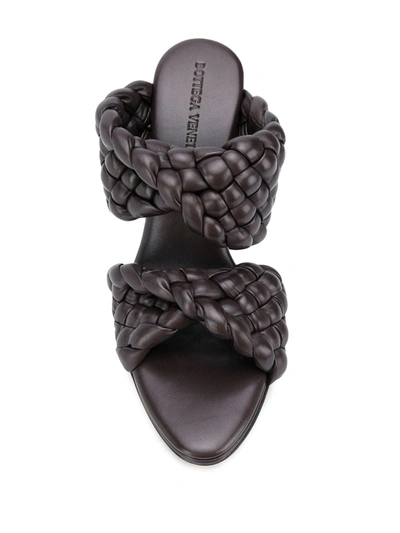 Shop Bottega Veneta Bv Curve Sandals In Brown