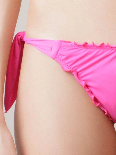 Amir Slama Ruffled Trim Bikini Bottom In Pink