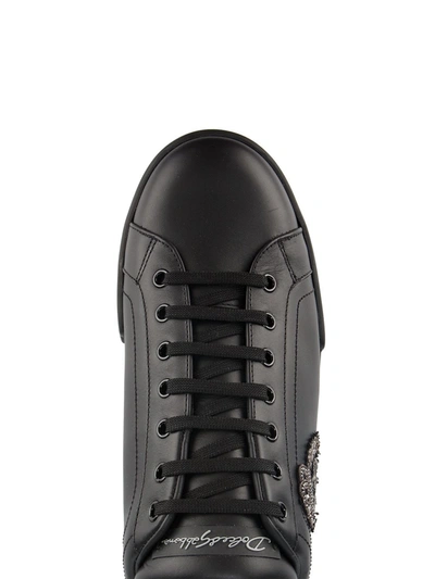 Shop Dolce & Gabbana Portofino Sneakers In Black