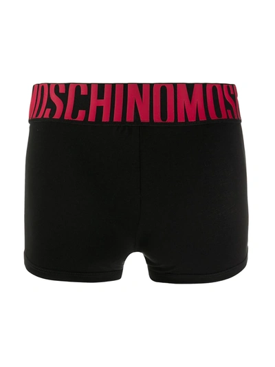 Shop Moschino Logo Waistband Boxers In Black