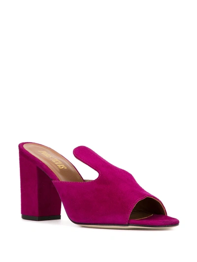 Shop Paris Texas Suede Mules In Purple